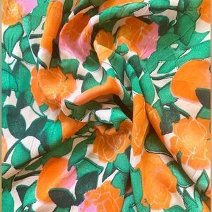 Less than $6/Yard 5.47 Yards Floral Print Soft Double Georgette Fabric